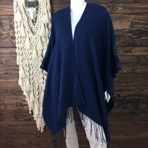 Accessory New York | Fringe‎ Open Knit Poncho